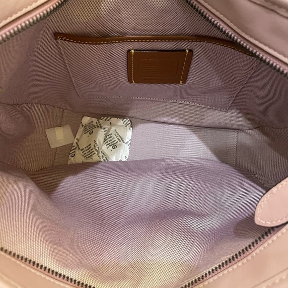 COACH Women's Soft Tabby Leather Hobo Shoulder Bag crossbody purple minimalist - Picture 2 of 15